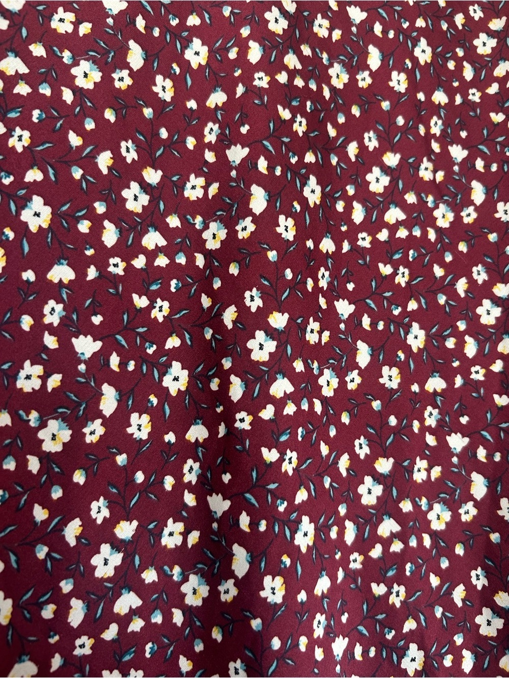 Women's Burgundy Floral Slip Dress - Picture 7 of 9